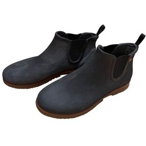 Bogs Sweet Pea Black Waterproof Chelsea Rain Boots Womens 9 72198-001 Gum Sole
